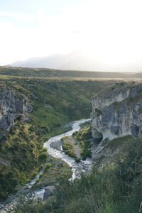 Scenic view of landscape against clear sky