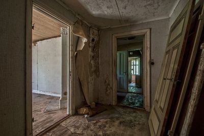 Interior of abandoned building