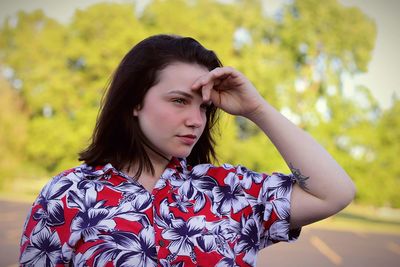 Portrait of a beautiful young woman