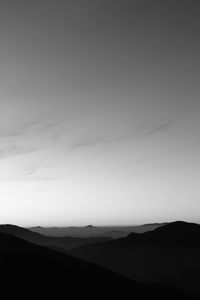 Scenic view of silhouette landscape against sky