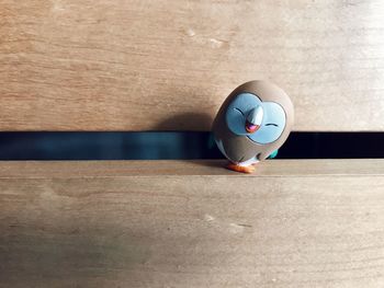 Close-up of toy on wooden table
