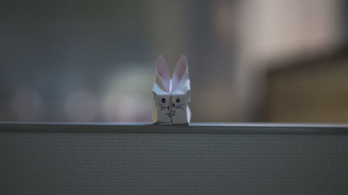 Origami cluse up of a origami rabbit