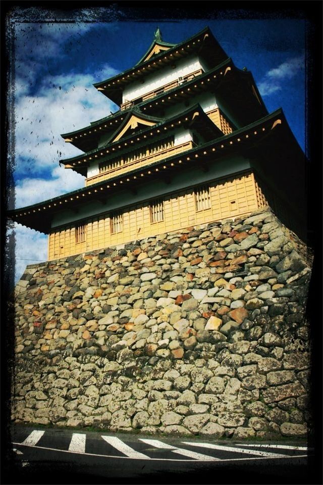 architecture, building exterior, built structure, transfer print, auto post production filter, sky, low angle view, place of worship, religion, spirituality, history, church, cloud - sky, facade, temple - building, outdoors, cloud, old, no people