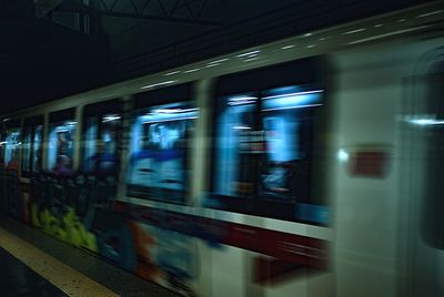 Train at subway station