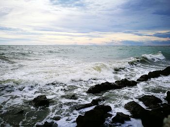 Scenic view of sea against sky