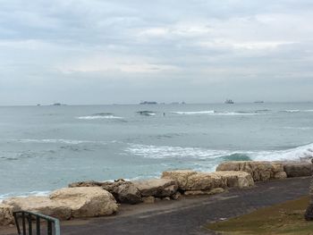 Scenic view of sea against sky