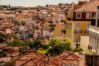 View of crowded cityscape