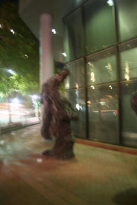 Illuminated lights at night