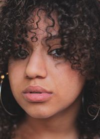 Close-up portrait of a young woman