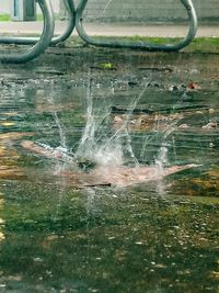 Water splashing in park