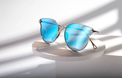 High angle view of sunglasses on table