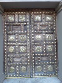 Close-up of closed door