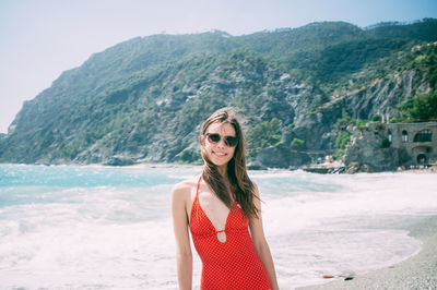 Portrait of happy young woman