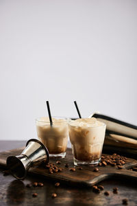 Close-up of ice cream against white background