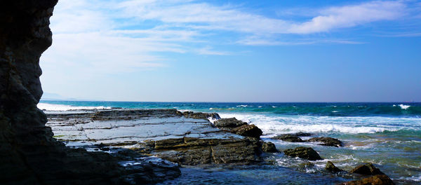 Scenic view of sea against sky