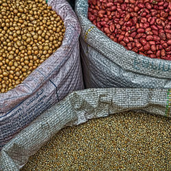 High angle view of bread for sale at market stall