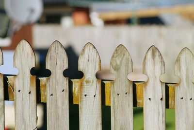 Close-up of wooden objects