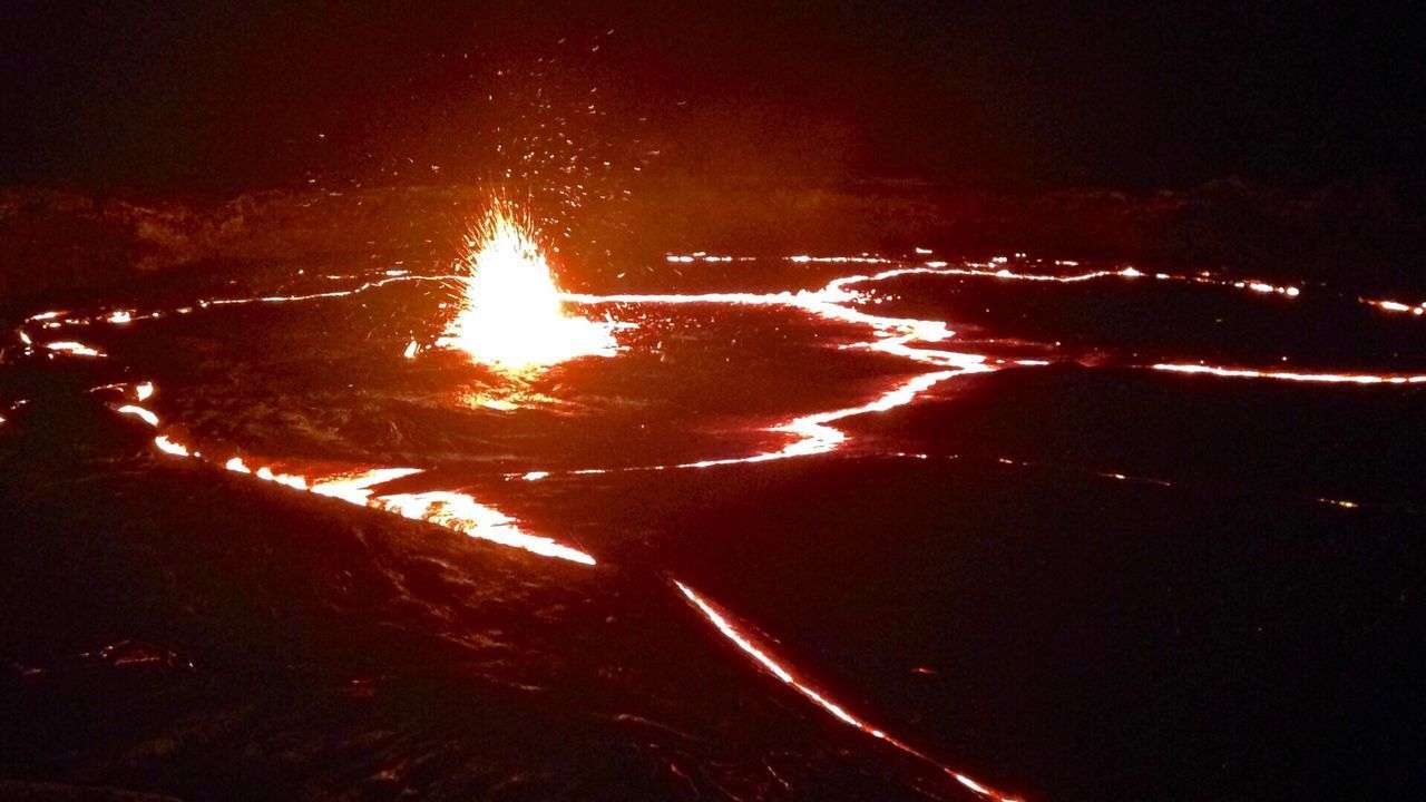 CLOSE-UP OF ILLUMINATED FIRE