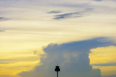 Low angle view of sky during sunset