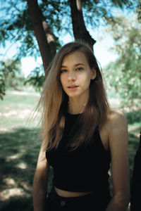 Young woman looking away