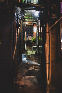 Empty corridor in building