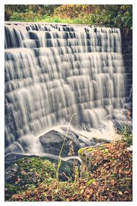 Scenic view of waterfall