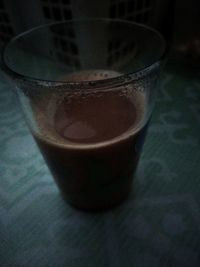 High angle view of coffee on table