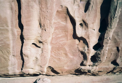 Low angle view of rock formation