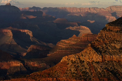 Aerial view of rock formations