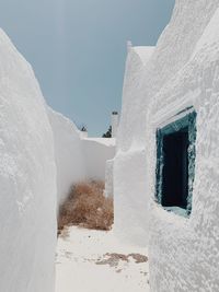 Scenic view of a white building against sky