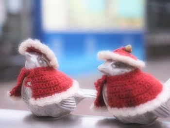 Close-up of stuffed toy on table