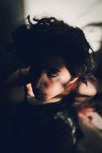 Close-up portrait of young woman