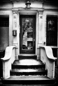 View of closed door