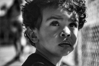 Close-up portrait of cute boy