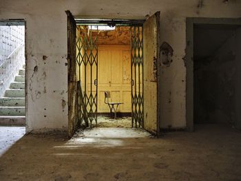 Interior of abandoned house