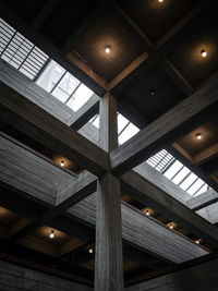 Low angle view of illuminated ceiling