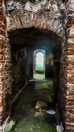 Archway of old building