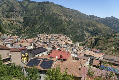 High angle view of townscape