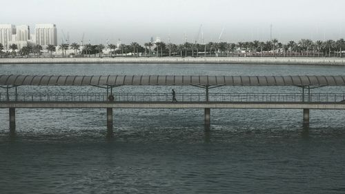 View of bridge over river