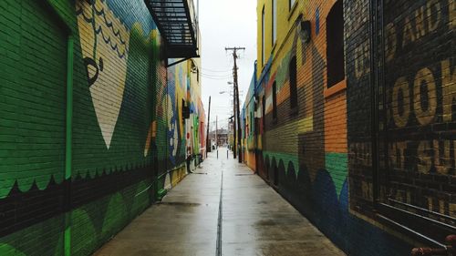 Narrow alley in city