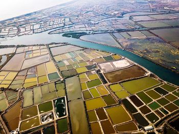 Aerial view of agricultural field