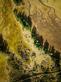 Aerial image of alpine highlands in autumn, nassfeld in sportgastein, salzburg, austria