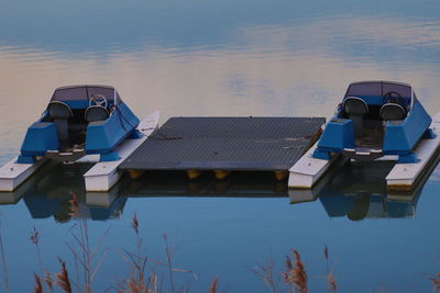 Boats in lake