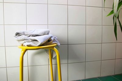 Chair in bathroom at home