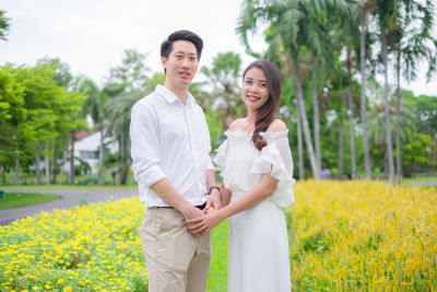 Portrait of a smiling young couple