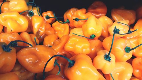 Close-up of bell peppers for sale in market