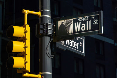 Close-up of road sign