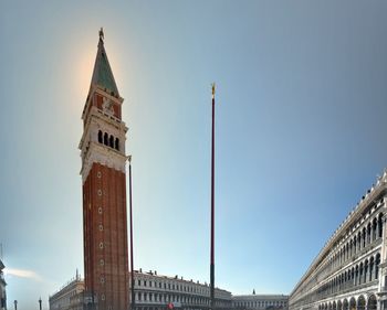 Low angle view of clock tower