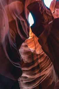 Low angle view of rock formation