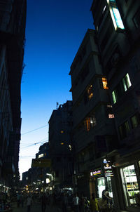 Low angle view of buildings in city